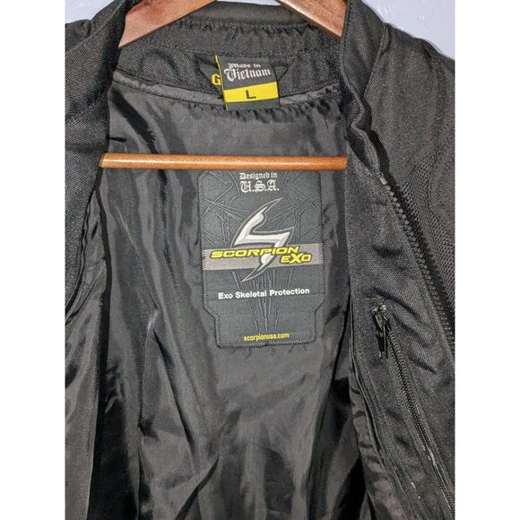 Scorpion Exo Women Blk Motorcycle Jacket Large Quilted Zippered Cuffs liner - Picture 3 of 16